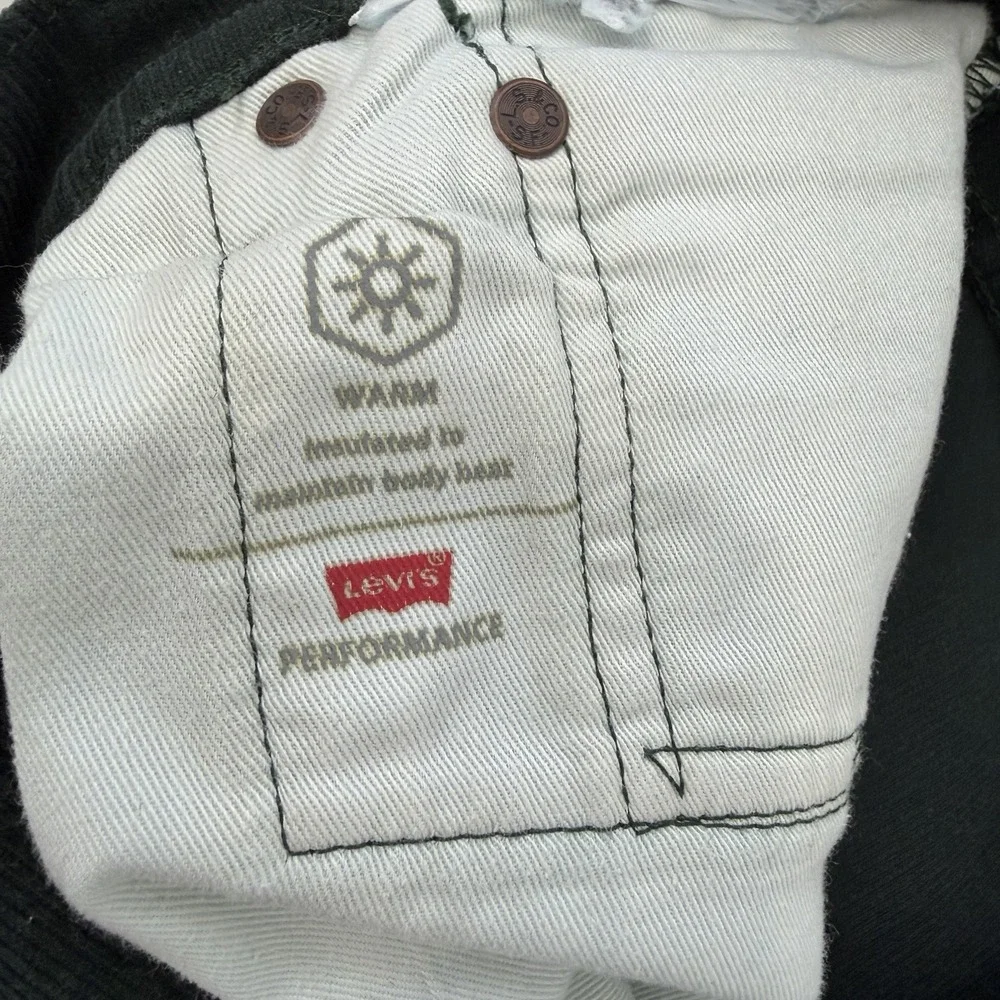 Vintage Levi's 511 Corduroy Pants Mens 33x34 Dark Green White Tab Big E Y2K